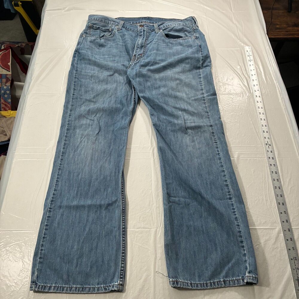 Levis 527 Slim Bootcut Jeans Mens 36x30 Medium Wash Blue Denim 05527-0175